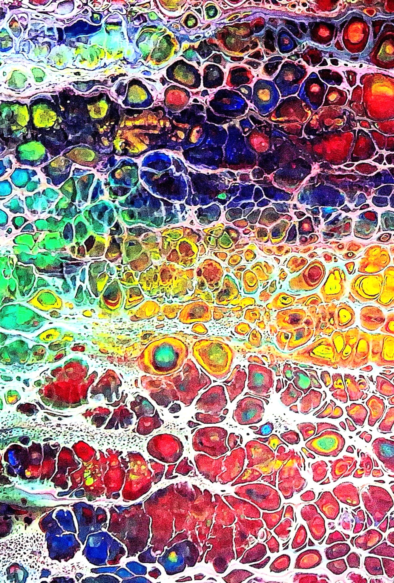 Spectrum Colony - pour painting by Chris Broussard